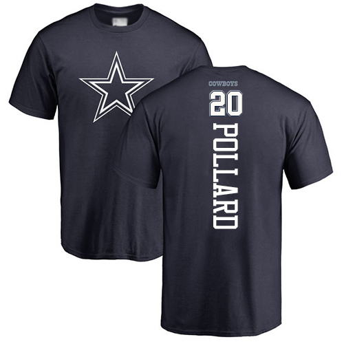 Men Dallas Cowboys Navy Blue Tony Pollard Backer #20 Nike NFL T Shirt